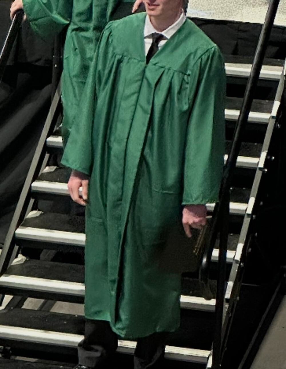 Dark Green Jostens Graduation Gown -5’4” -6”
